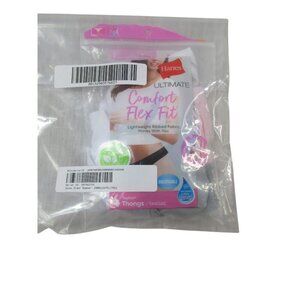 4 Pack Hanes‎ Thong Panties Womens Size 7 Multicolor Polyester Ribbed Flex Fit